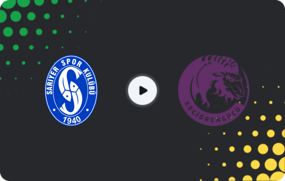 Where to watch Sarıyer — Keçiörengücü, TFF First League, 15.03.2026