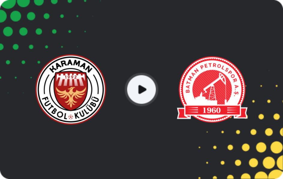 Where to watch Karaman FK — Batman Petrolspor, 2. Lig, 15.03.2026