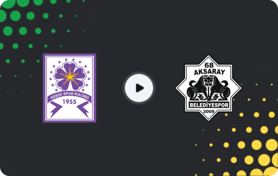 Where to watch Güzide Gebze Spor — 68 Aksaray Belediyespor, 2. Lig, 15.03.2026
