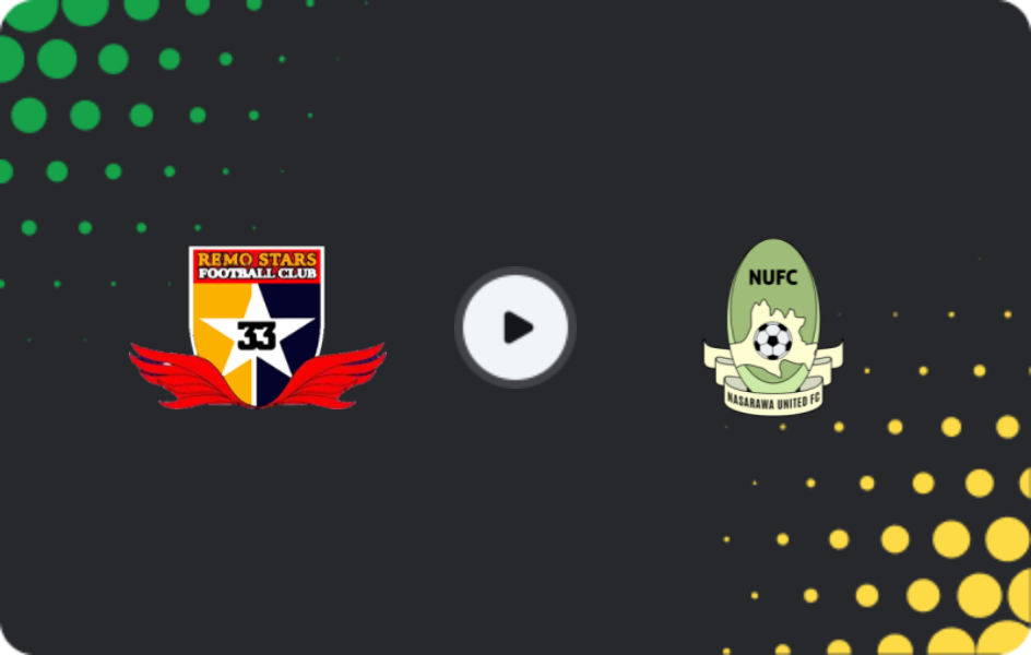 Where to watch Remo Stars — Nasarawa United, NPFL, 15.03.2026