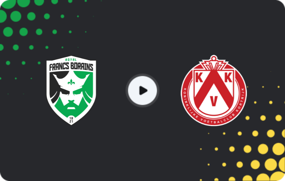 Where to watch Francs Borains — Kortrijk, Challenger Pro League, 21.03.2026