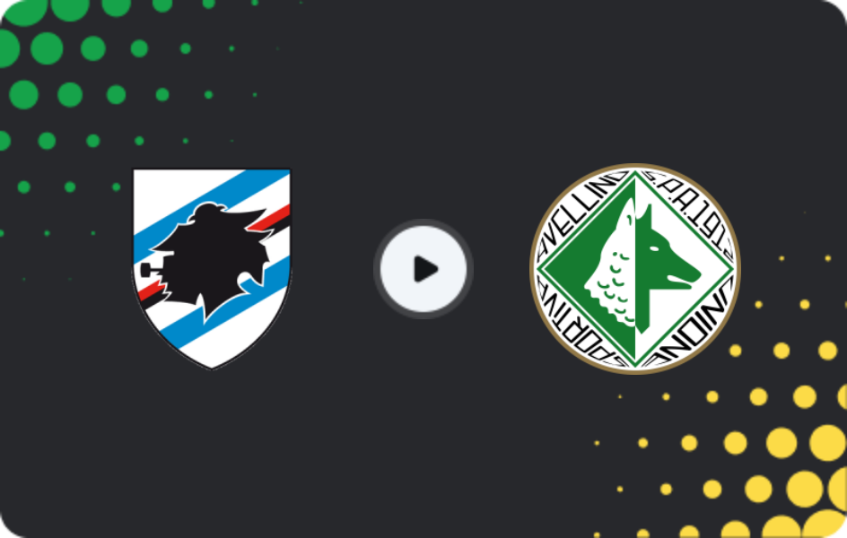 Where to watch Sampdoria — Avellino, Serie B, 22.03.2026