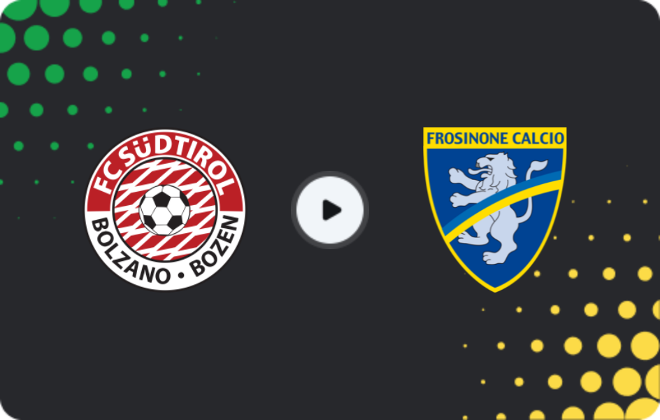 Where to watch Sudtirol — Frosinone, Serie B, 22.03.2026