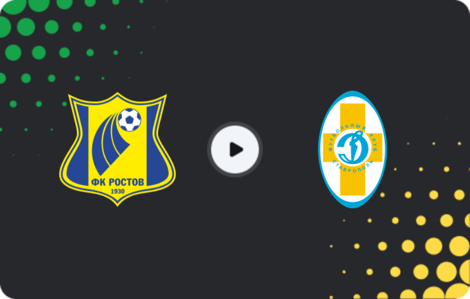 Where to watch Rostov II — Dinamo Stavropol, Second League B - Group 1, 18.10.2025