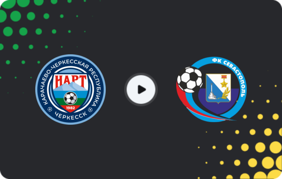 Where to watch Nart Cherkessk — Sevastopol, Second League B - Group 1, 18.10.2025