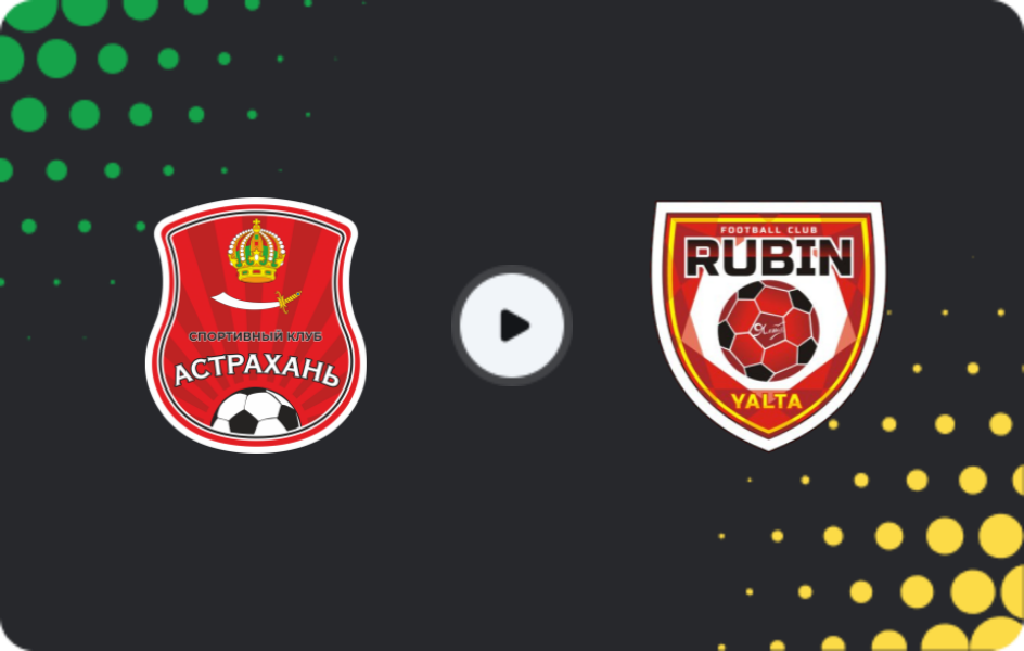 Where to watch Astrakhan — Rubin Yalta, Second League B - Group 1, 25.10.2025