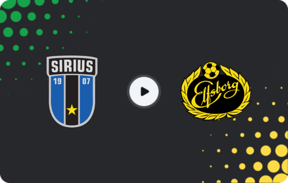 Where to watch Sirius — Elfsborg, Allsvenskan, 26.10.2025