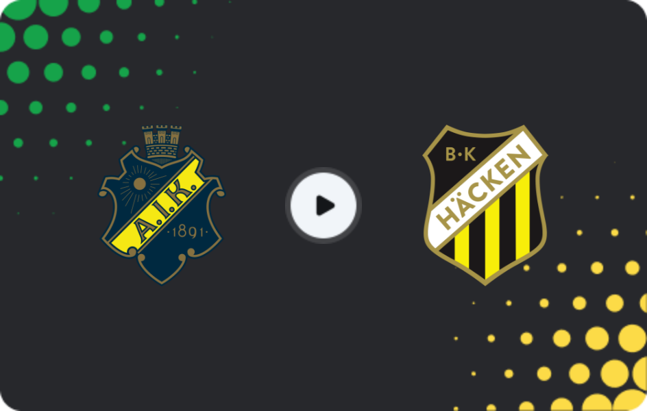 Where to watch AIK — Hacken, Allsvenskan, 26.10.2025
