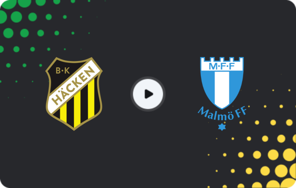 Where to watch Hacken — Malmo, Allsvenskan, 01.11.2025