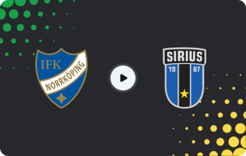 Where to watch Norrkoping — Sirius, Allsvenskan, 01.11.2025