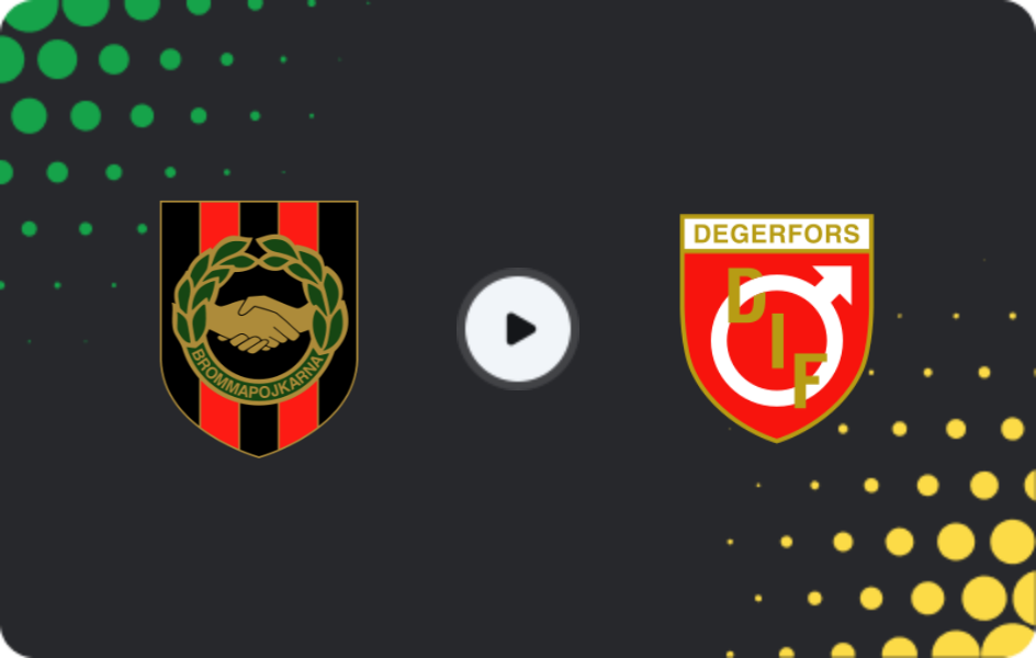 Where to watch Brommapojkarna — Degerfors, Allsvenskan, 09.11.2025