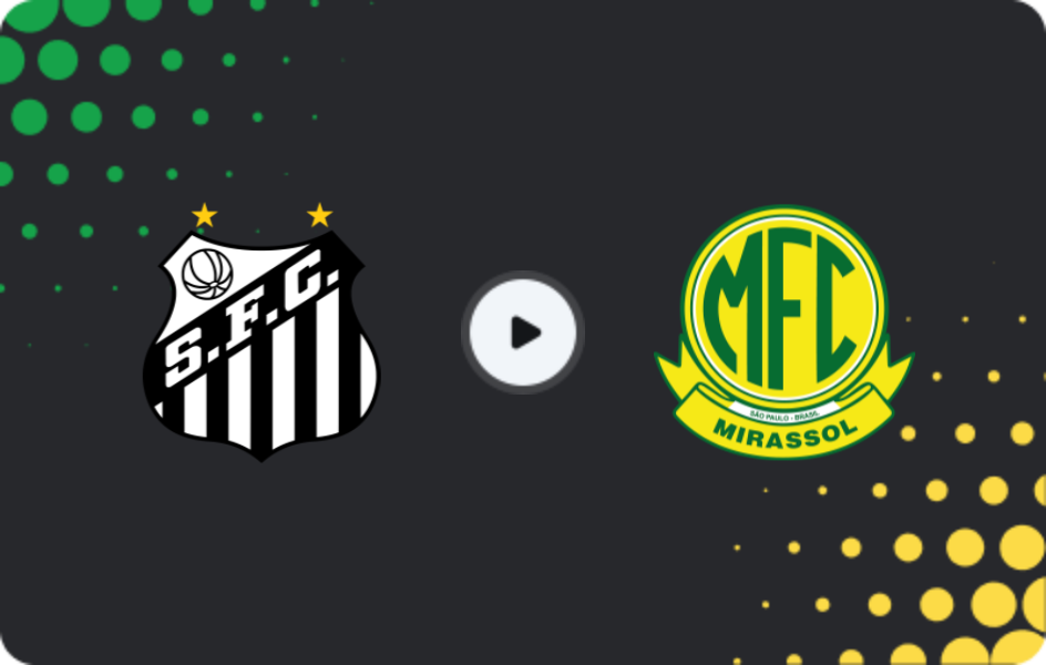 Where to watch Santos — Mirassol, Serie A, 19.11.2025