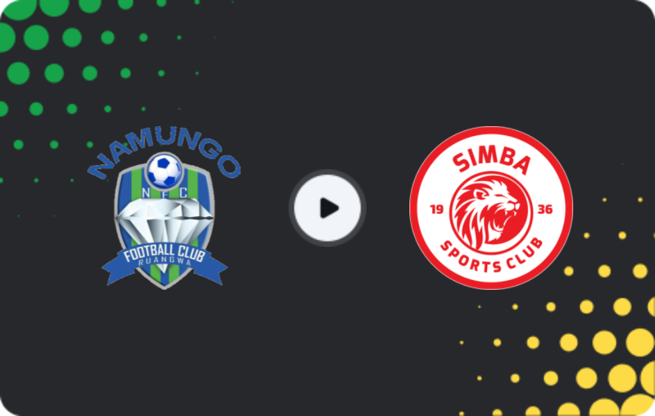 Where to watch Namungo — Simba, Premier League, 12.03.2026