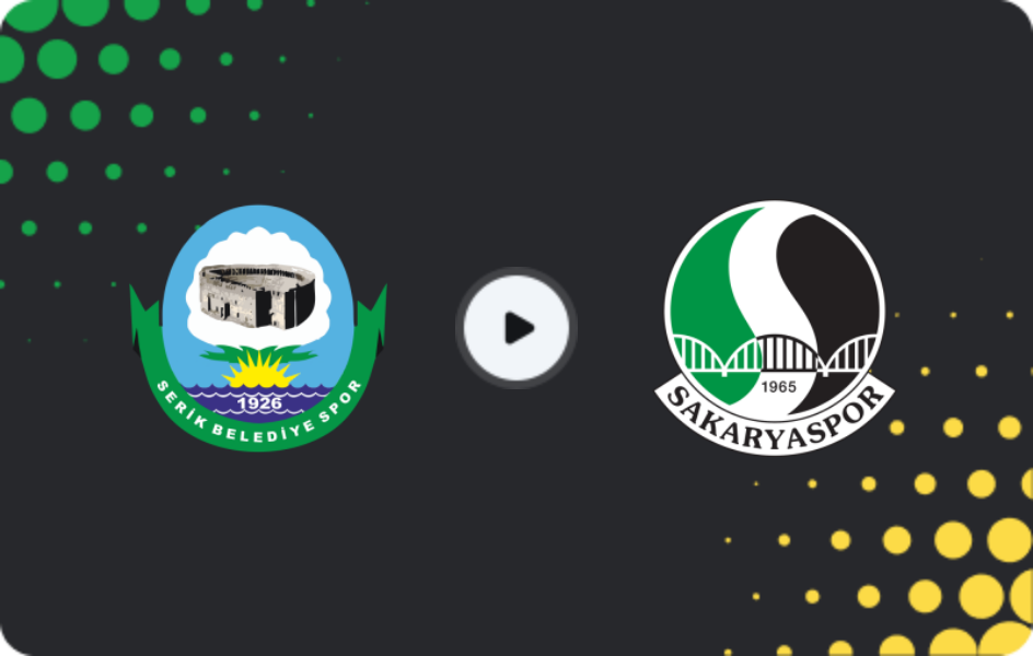 Where to watch Serik Belediyespor — Sakaryaspor, TFF First League, 22.03.2026