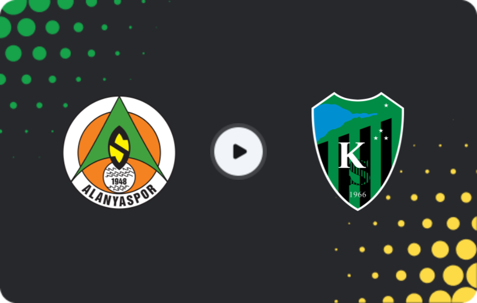 Where to watch Alanyaspor — Kocaelispor, Süper Lig, 22.03.2026