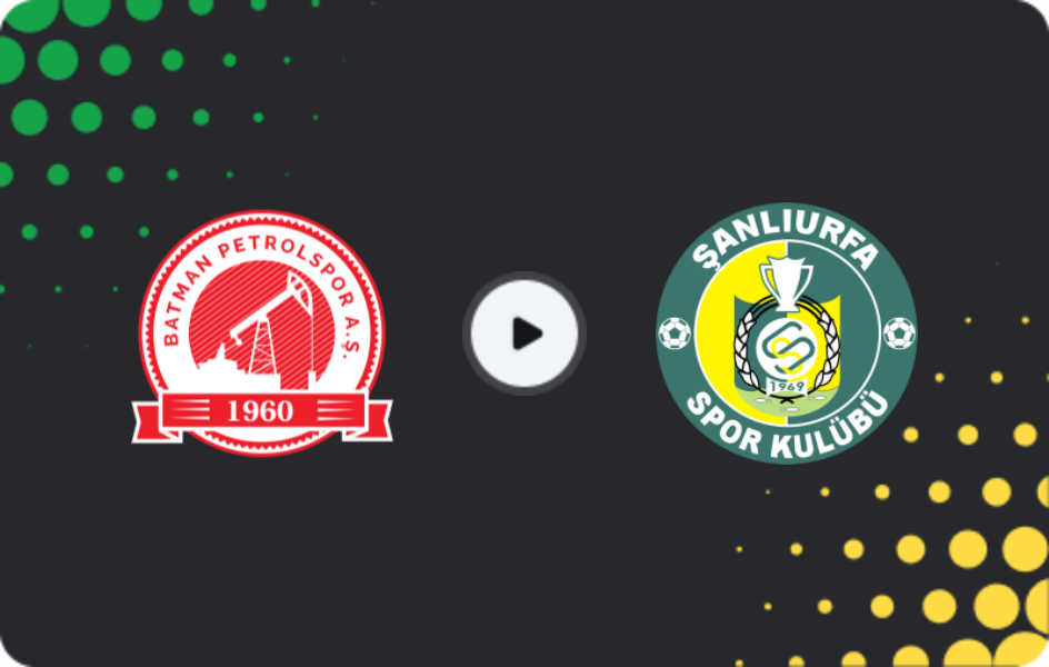 Where to watch Batman Petrolspor — Şanlıurfaspor, 2. Lig, 25.03.2026