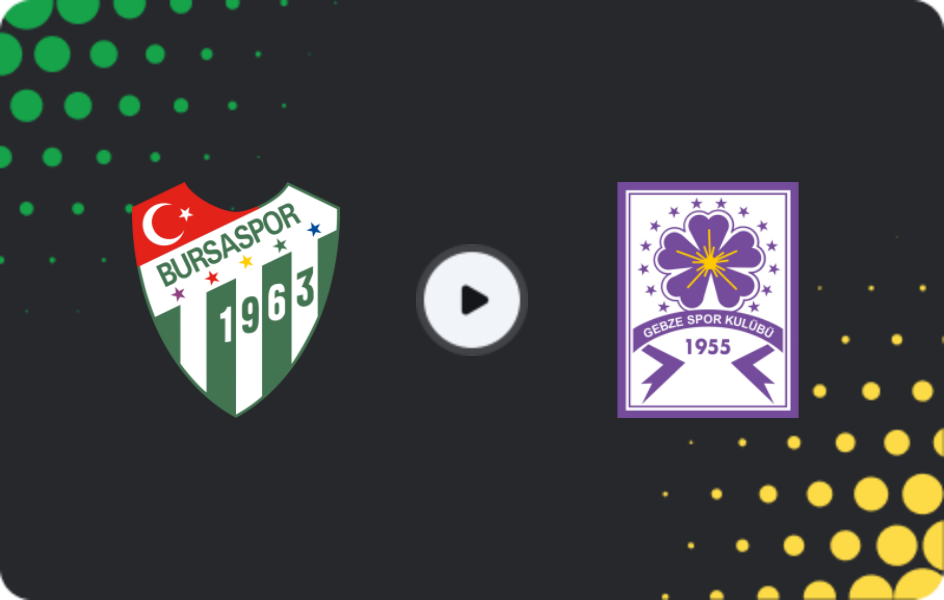 Where to watch Bursaspor — Güzide Gebze Spor, 2. Lig, 25.03.2026