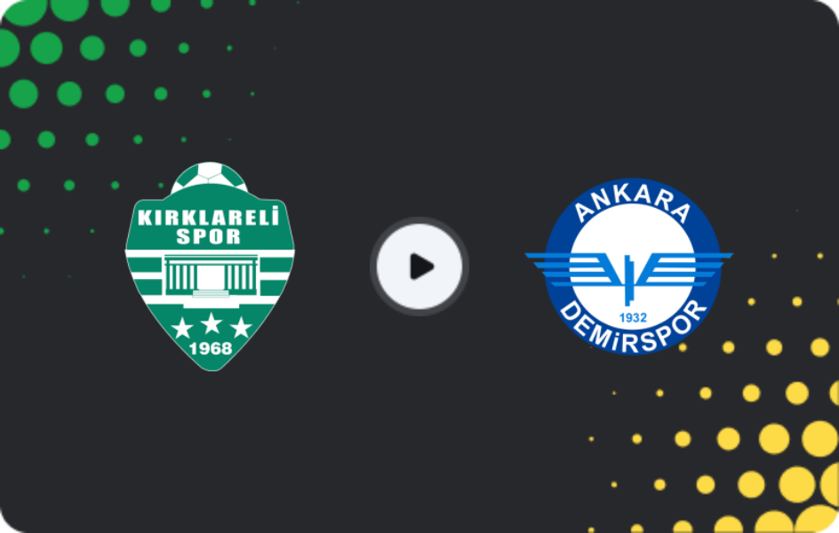 Where to watch Kırklarelispor — Ankara Demirspor, 2. Lig, 25.03.2026
