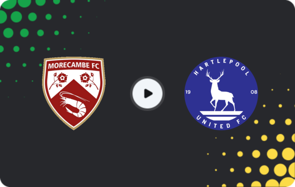 Where to watch Morecambe — Hartlepool United, National League, 25.03.2026