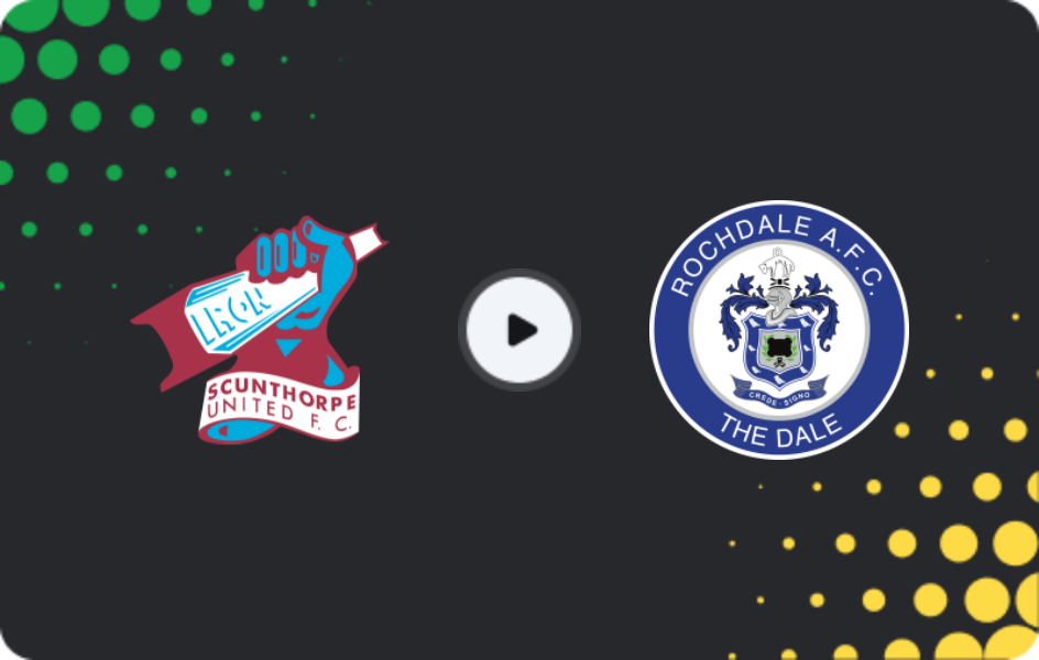 Where to watch Scunthorpe United — Rochdale, National League, 25.03.2026