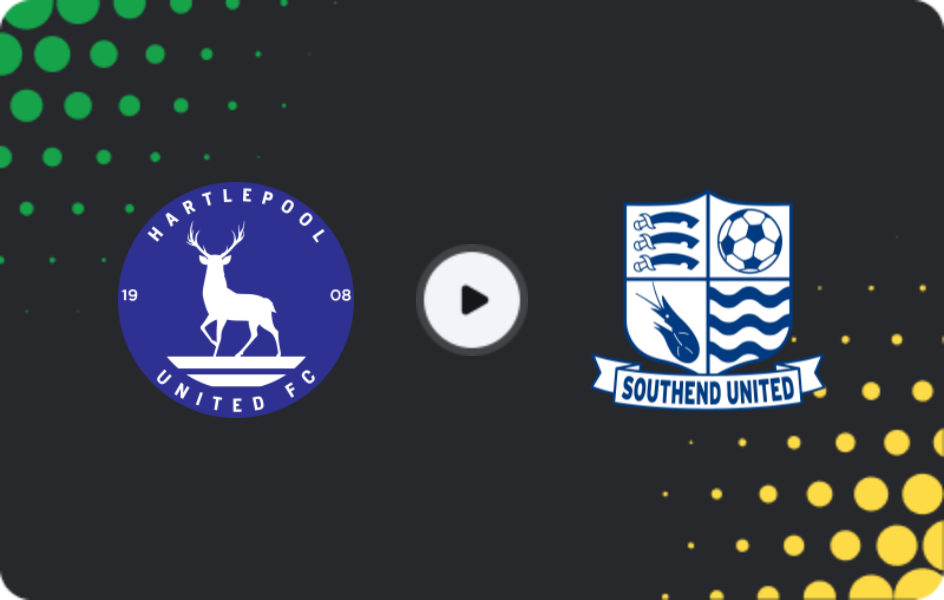 Where to watch Hartlepool United — Southend United, National League, 28.03.2026