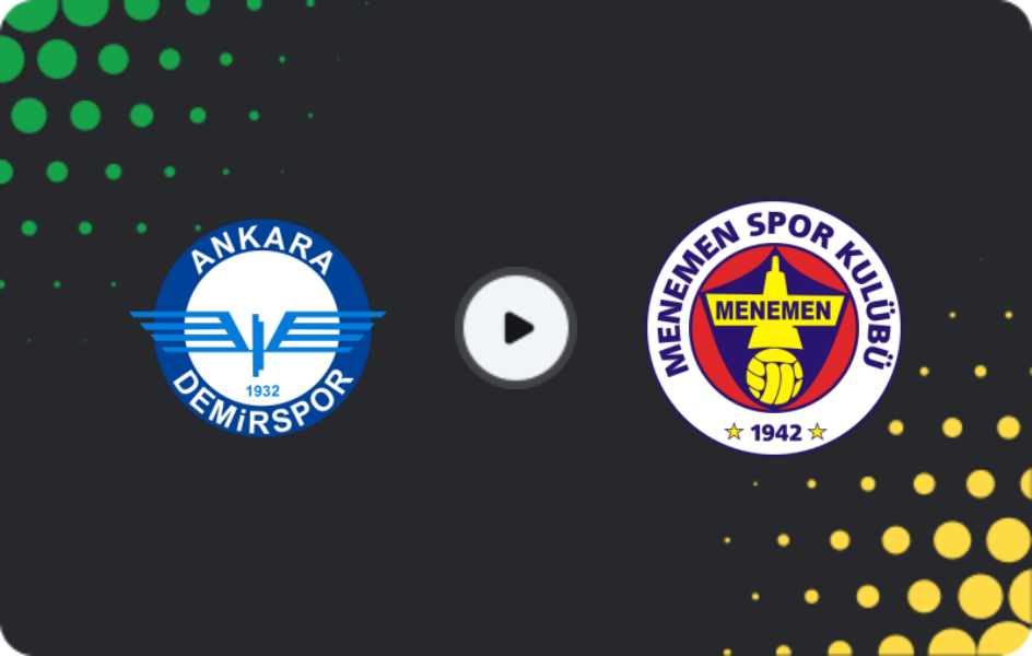 Where to watch Ankara Demirspor — Menemen, 2. Lig, 29.03.2026