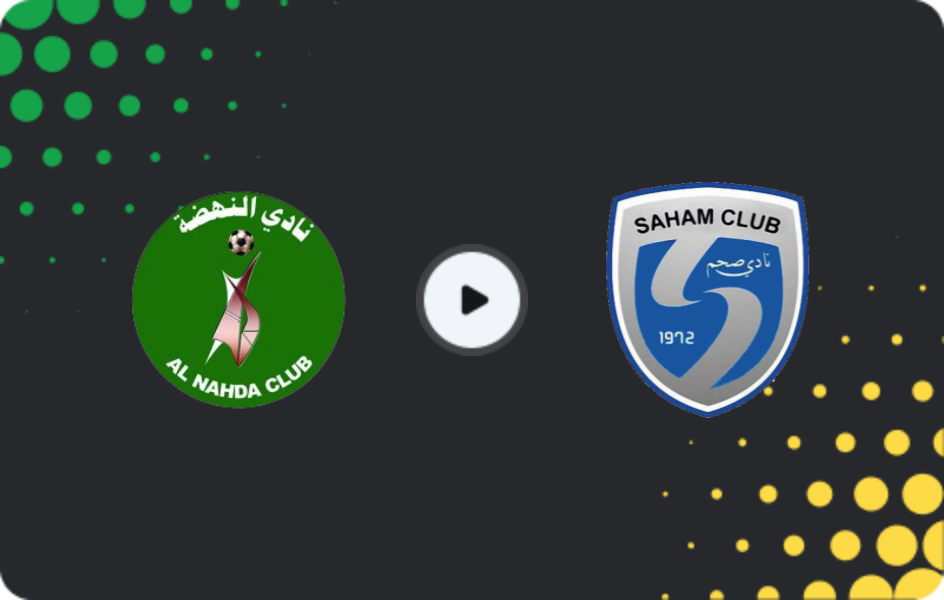 Where to watch Al-Nahda — Saham, Professional League, 25.09.2025