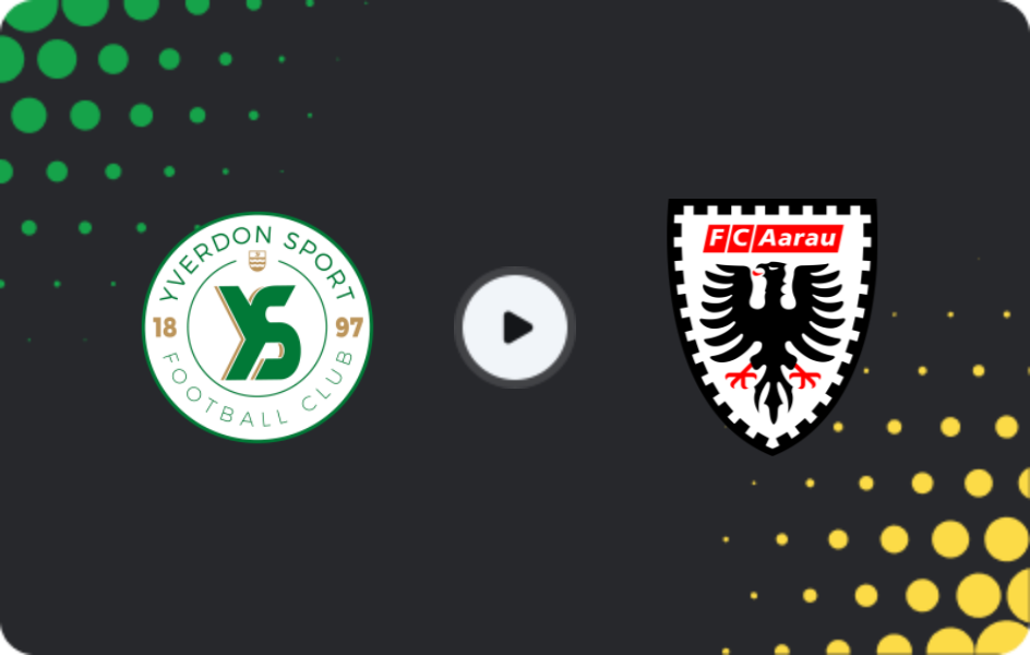 Where to watch Yverdon Sport — Aarau, Challenge League, 07.12.2025