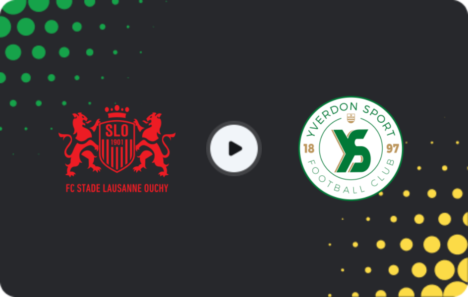Where to watch Stade Lausanne-Ouchy — Yverdon Sport, Challenge League, 13.12.2025