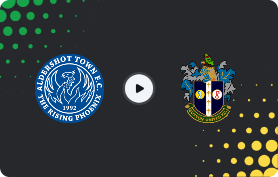 Where to watch Aldershot Town — Sutton Utd, National League, 03.04.2026