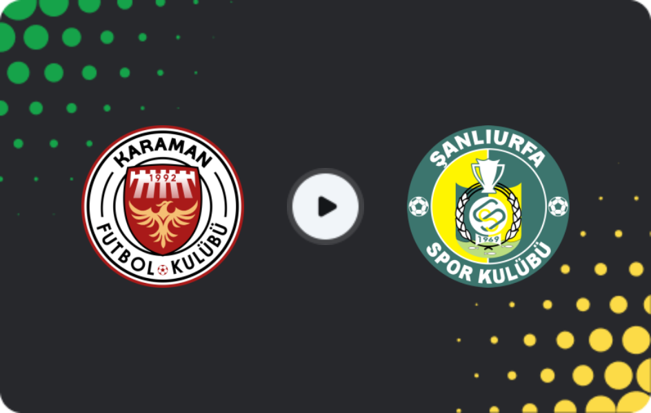 Where to watch Karaman FK — Şanlıurfaspor, 2. Lig, 04.04.2026