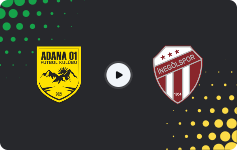 Where to watch Adana 01 FK — İnegölspor, 2. Lig, 04.04.2026