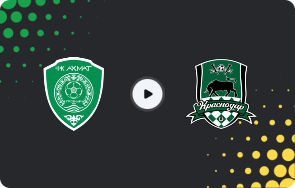 Where to watch Akhmat — Krasnodar, Premier League, 04.04.2026