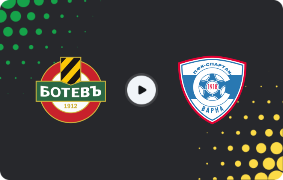 Where to watch Botev Plovdiv — Spartak Varna, First League, 04.04.2026
