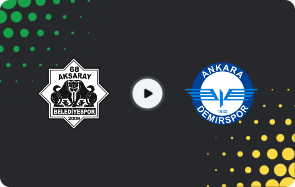 Where to watch 68 Aksaray Belediyespor — Ankara Demirspor, 2. Lig, 05.04.2026
