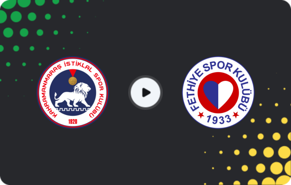 Where to watch Kahramanmaraş İstiklalsp — Fethiyespor, 2. Lig, 05.04.2026