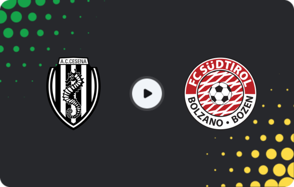 Where to watch Cesena — Sudtirol, Serie B, 06.04.2026
