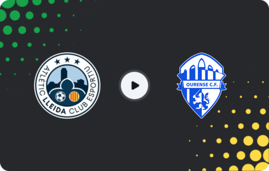 Where to watch Atlètic Lleida — Ourense CF, Copa Federacion, 15.10.2025