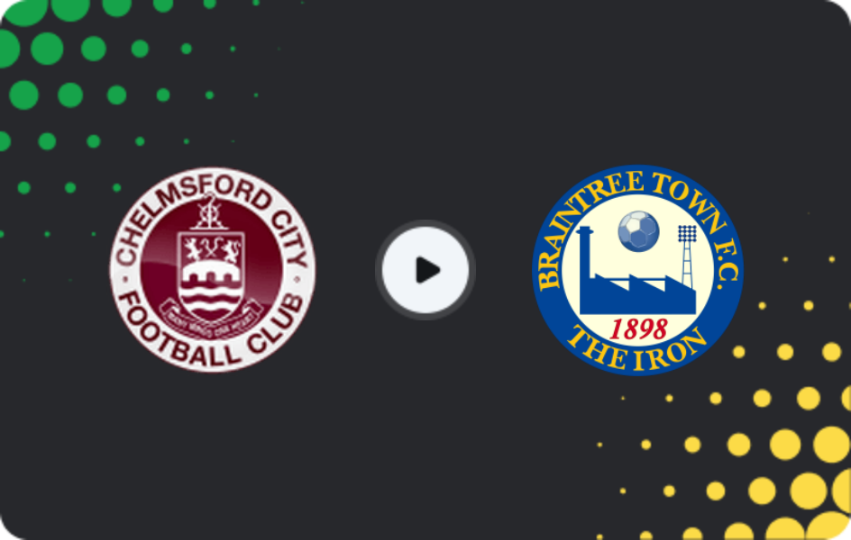 Where to watch Chelmsford City — Braintree, FA Cup, 01.11.2025