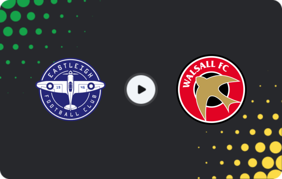Where to watch Eastleigh — Walsall, FA Cup, 02.11.2025