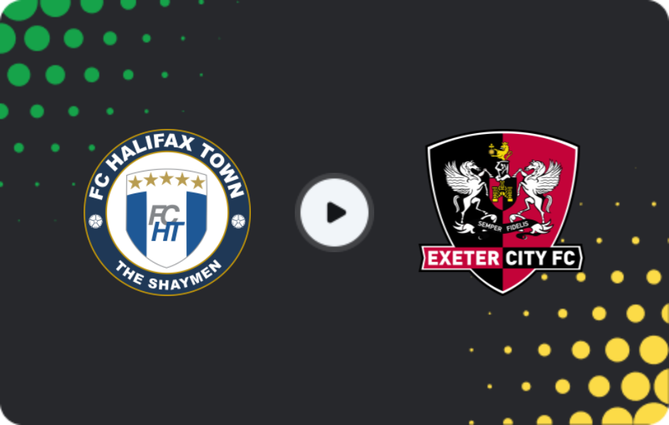 Where to watch Halifax Town — Exeter City, FA Cup, 01.11.2025