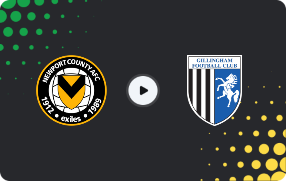 Where to watch Newport County — Gillingham, FA Cup, 01.11.2025