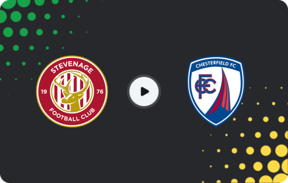 Where to watch Stevenage — Chesterfield, FA Cup, 01.11.2025