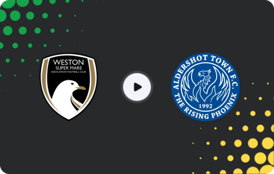 Where to watch Weston-super-Mare — Aldershot Town, FA Cup, 01.11.2025