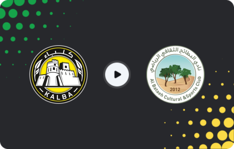 Where to watch Al-Ittihad Kalba — Al Bataeh, Pro League, 22.11.2025