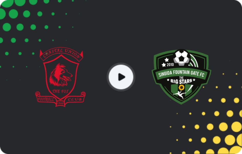 Where to watch Coastal Union — Singida Fountain Gate, Premier League, 02.05.2026