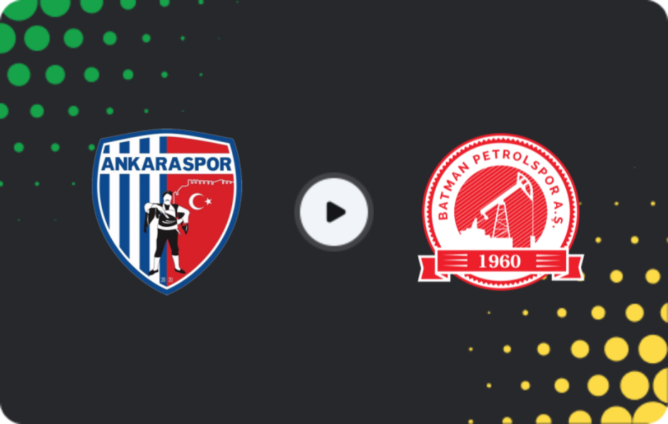 Where to watch Ankaraspor — Batman Petrolspor, 2. Lig, 08.04.2026