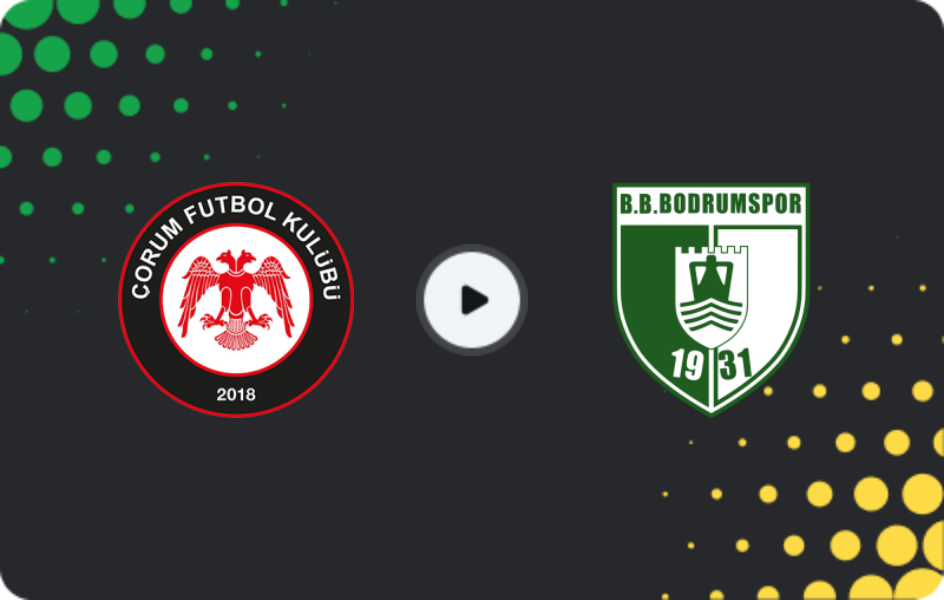 Where to watch Çorum — Bodrumspor, TFF First League, 08.04.2026