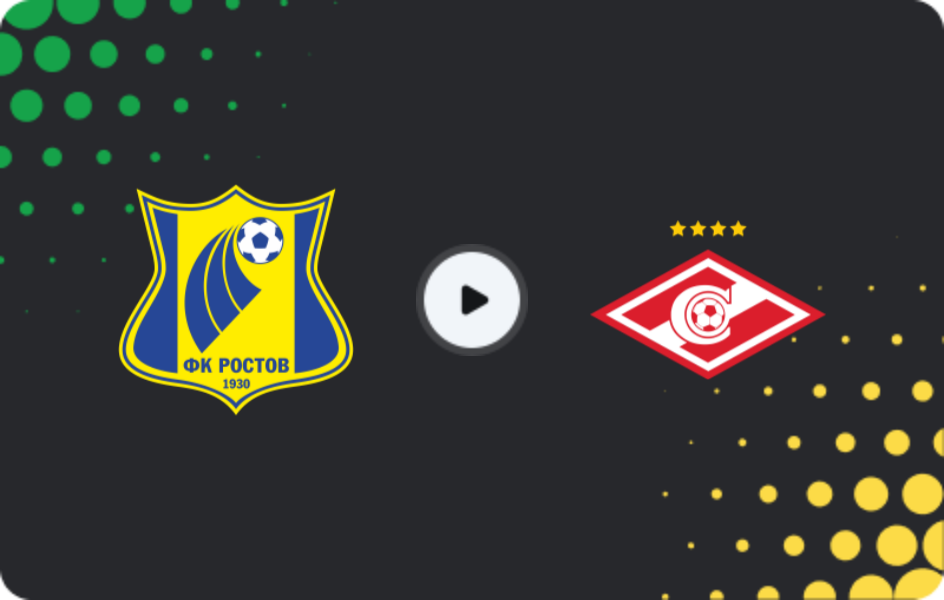 Where to watch FC Rostov — Spartak Moscow, Premier League, 11.04.2026