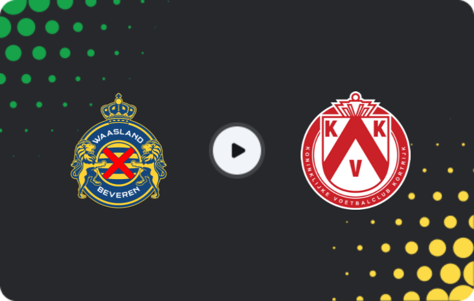 Where to watch Waasland-Beveren — Kortrijk, Challenger Pro League, 12.04.2026